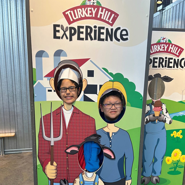 Turkey Hill Experience face cutout boards